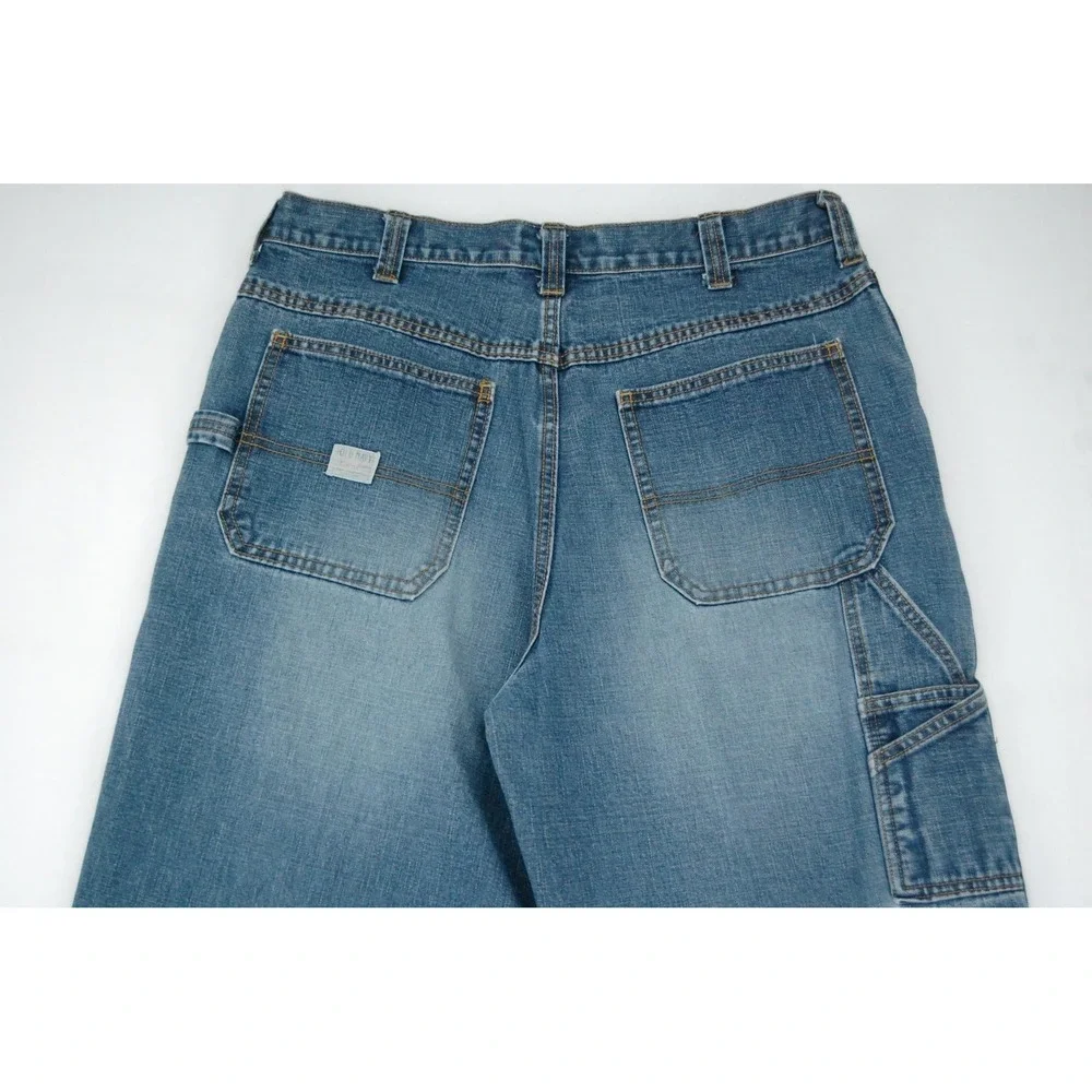 Vintage Y2K Old‎ Navy Painters Jeans Mens 36x32 Blue Medium Wash Relaxed Baggy